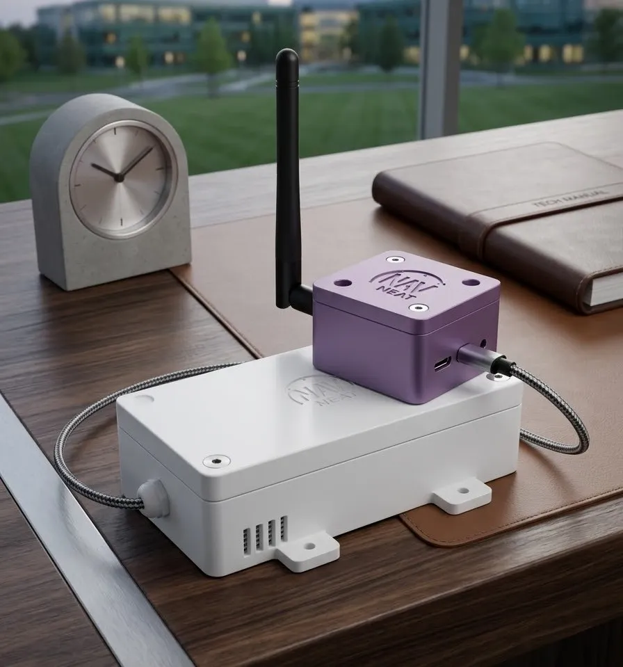 Navi temperature sensor with its antenna, on the receiver